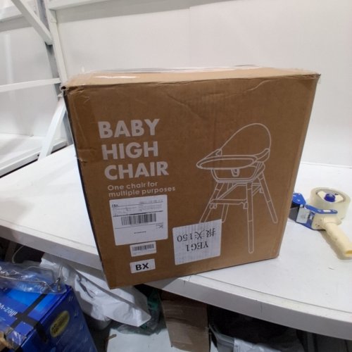 KOMCOT 6-IN-1 BABY HIGHCHAIR CONVERTIBLE BOOSTER SEAT WITH 5 POINT HARNESS - BEIGE/WHITE/WOOD (MODEL: MZ502) image 5