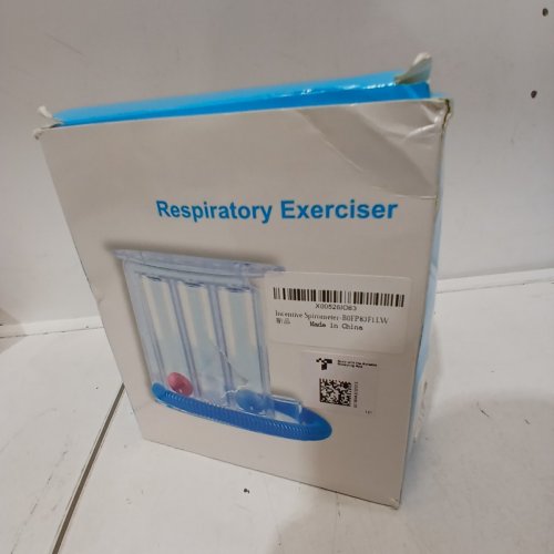 RESPIRATORY PULMONARY BREATHING EXERCISER TRAINING SYSTEM -3 BALL SYSTEM - CLEAR/BLUE image 3