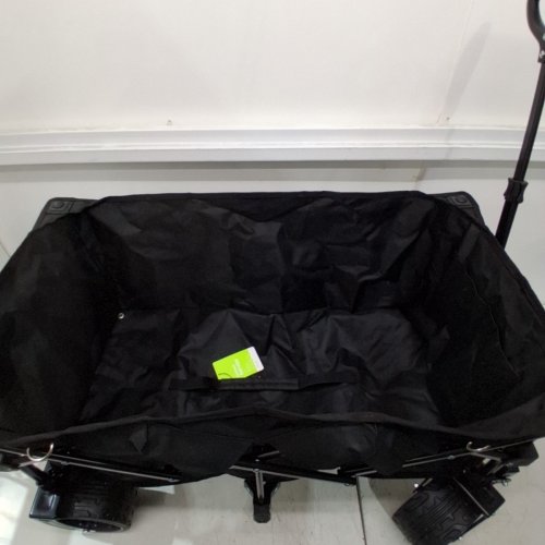HIKENTURE LARGE CAPACITY WAGON CART FOLDABLE, WITH BIG WHEELS FOR SAND, 150KG - BLACK (MODEL: 1192-A) image 4