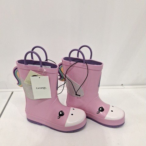 GIRLS'S GEORGE RAIN BOOTS - SIZE10 -PINK image 2