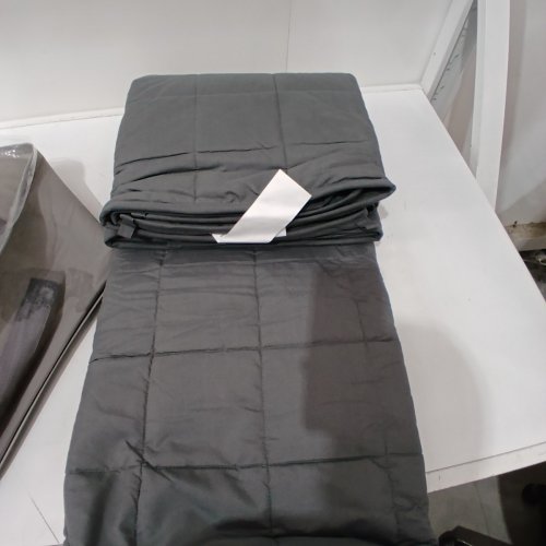 VEVOR WEIGHTED BLANKET WITH GLASS BEADS - QUEEN - 25 LBS - GREY (MODEL: XSH004) image 5