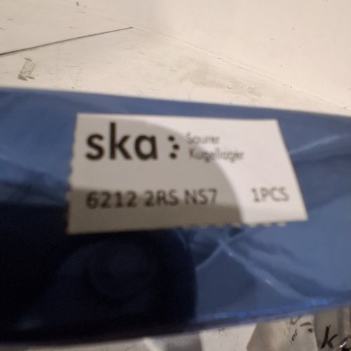 SKA SEALED DEEP GROOVE BALL BEARING - 60 MM X 110 MM X 22 MM - SILVER TONE (MODEL: 6212 2RS NS7) image 2