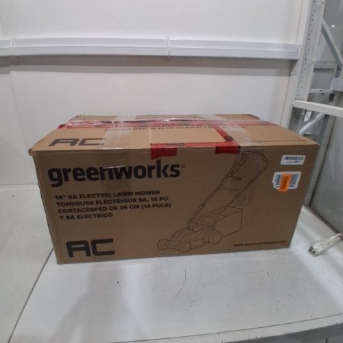GREENWORKS 14" ELECTRIC CORDED LAWN MOWER WITH ADJUSTABLE HEIGHT & SAFETY SWITCH - 9 AMP, 3500RPM - GREEN/BLACK (MODEL: 2507402) image 5