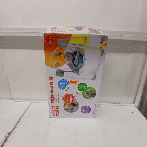 BRIGHT STARTS WHIMSICAL WILD PORTABLE BABY SWING, 0-9MO(11803) image 4