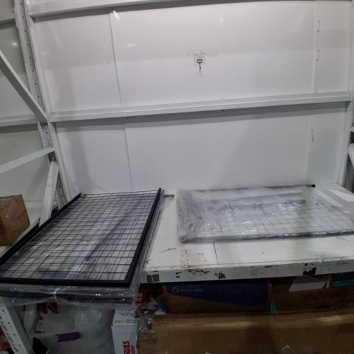 2PK GRID WALL PANELS TOWERS WITH T-BASE STANDS, CLIPS, AND HOOKS - 2FT X 5.6FT - BLACK (MODEL: YD0024) image 2
