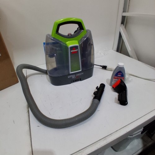 BISSELL LITTLE GREEN PROHEAT PORTABLE DEEP CLEANER/SPOT CLEANER WITH SELF-CLEANING HYDRORINSE TOOL - GREEN/GREY (MODEL : 2513B) image 3