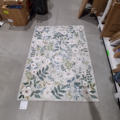 WASH LUXE FLORAL AREA RUG - 5FT X 7FT - IVORY (MODEL: 2046294) image 3