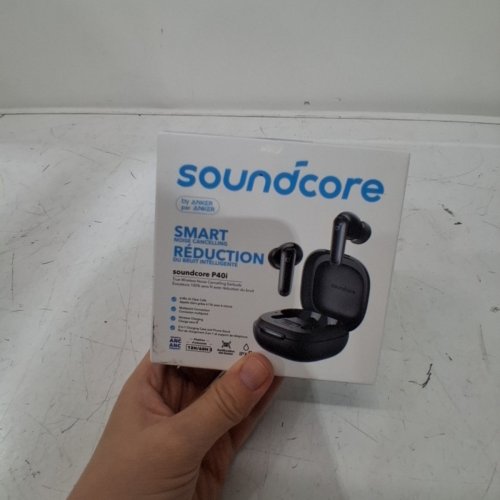 SOUNDCORE BY ANKER P40I TRUE WIRELESS IPX5 BLUETOOTH 5.0 ADAPTIVE NOISE CANCELLING HEAVY BASS EARBUDS WITH 2-IN-1 CASE AND PHONE STAND - BLACK (MODEL: A3955) image 5
