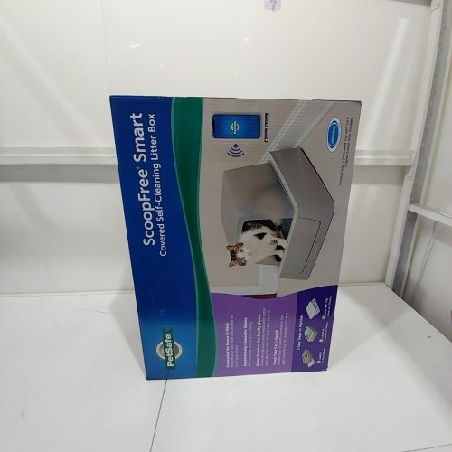 PETSAFE SCOOPFREE CRYSTAL PRO SELF-CLEANING COVERED FRONT ENTRY CAT LITTER BOX - GREY (MODEL:‎ PAL00-16806) image 5