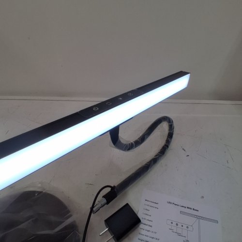 CIVHOM ADJUSTABLE LED PIANO LIGHT WITH BASE - 17.12" - BLACK image 2