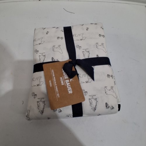 4PC EDDIE BAUER COTTON PERCALE SHEET SET - QUEEN - WHITE (USHSA01124877) image 3