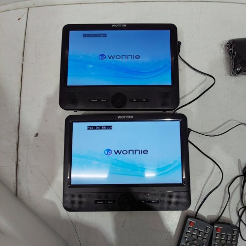 2PC WONNIE DUAL SCREEN CAR HEADREST PLAYER - 10" - BLACK (MODEL: W-3015) image 2