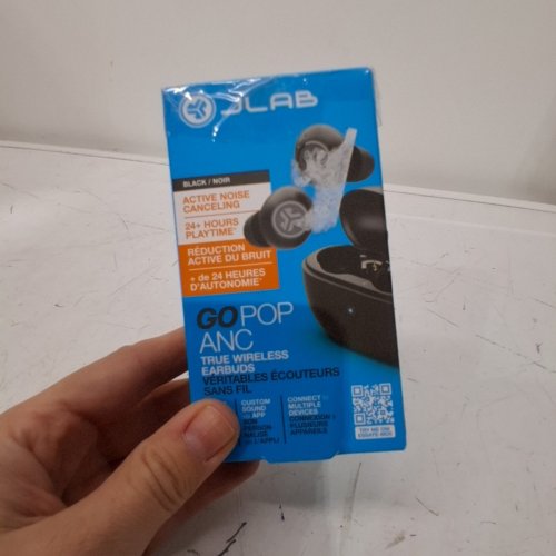 JLAB GO POP ANC TRUE WIRELESS EARBUDS - WITH CHARGING CASE, ACTIVE NOISE CANCELLING, DUAL CONNECT AND 24+ HOURS OF PLAYTIME - BLACK (MODEL: EBGOANCRBLK124) image 5