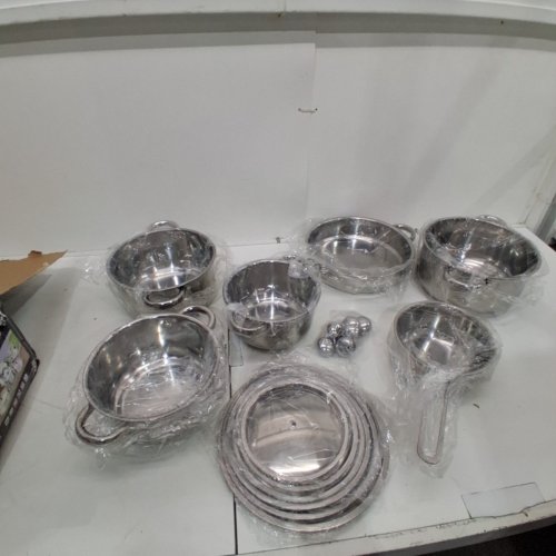 12PC ZEIPLTEIR STAINLESS STEEL COOKWARE SET - SILVER (MODEL: 4512) image 3