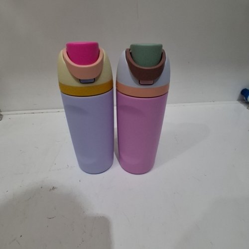 2PK OWALA INSULATED WATER BOTTLES WITH BUILT-IN STRAWS - 16 OZ / 475 ML EACH - LAVENDER AND PINK image 3