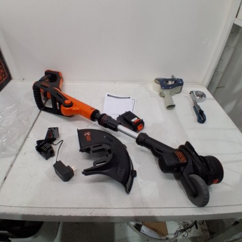 BLACK+DECKER CORDLESS STRING TRIMMER - 2 SPEED - 20V MAX - 12" - ORANGE/BLACK (MODEL: LST522) image 2