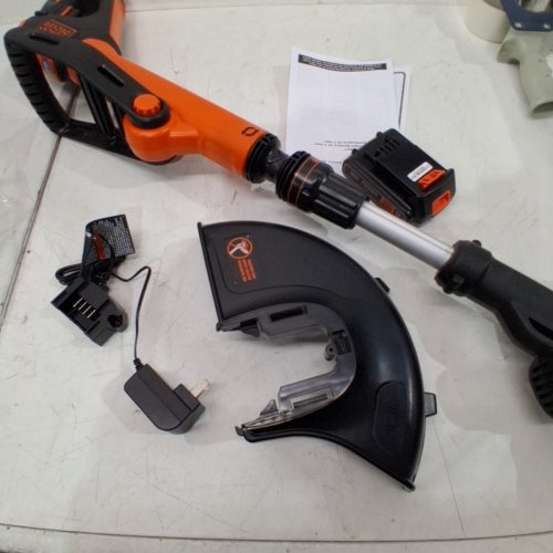 BLACK+DECKER CORDLESS STRING TRIMMER - 2 SPEED - 20V MAX - 12" - ORANGE/BLACK (MODEL: LST522) image 3
