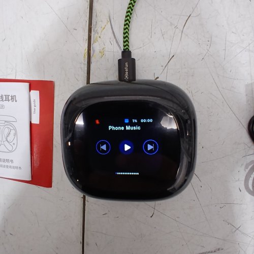 WIRELESS BLUETOOTH SMART TOUCH SCREEN IPX5 WATERPROOF EARBUDS - BLACK (MODEL: A39) image 2