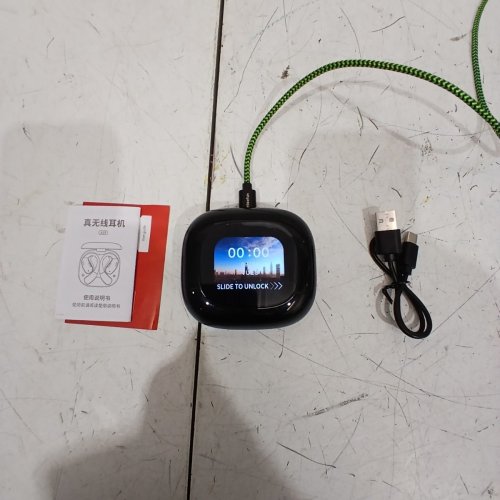 WIRELESS BLUETOOTH SMART TOUCH SCREEN IPX5 WATERPROOF EARBUDS - BLACK (MODEL: A39) image 3