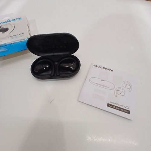 SOUNDCORE BY ANKER OPEN-EAR HEADPHONES - ADJUSTABLE EAR HOOKS - ULTRA COMFORT SNUG FIT EARPHONES WITH POWERFUL SOUND, CLEAR CALLS - IP55 - 36 HOUR PLAYTIME - BLUETOOTH 5.4 - BLACK (MODEL: V20I) image 3