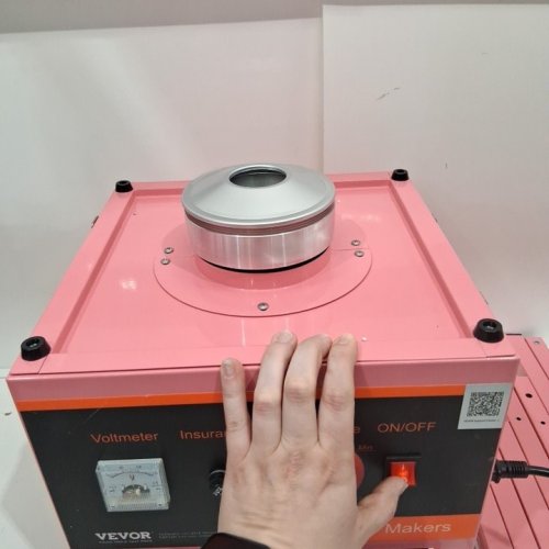 COMMERCIAL COTTON CANDY MACHINE WITH STAINLESS STEEL BOWL, SUGAR SCOOP, AND DRAWER - 1000W - PINK/BLACK (MODEL: ‎COTTON CANDY 1000) image 3