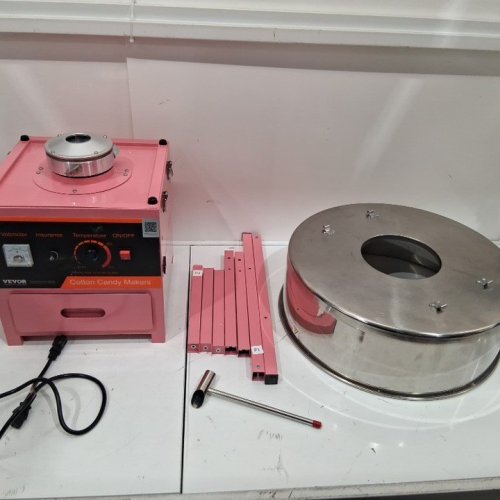 COMMERCIAL COTTON CANDY MACHINE WITH STAINLESS STEEL BOWL, SUGAR SCOOP, AND DRAWER - 1000W - PINK/BLACK (MODEL: ‎COTTON CANDY 1000) image 4