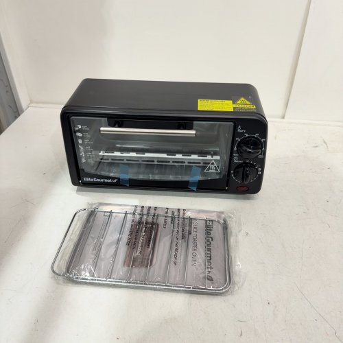 ELITE GOURMET ULTRA SLIM 2-SLICE TOASTER OVEN - BLACK (MODEL: ETO236) image 3