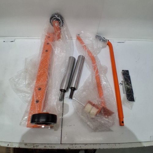 KUNCAIISH ADJUSTABLE ROLLING HEAVY DUTY TIRE WHEEL DOLLY WITH 2 WHEELS - 330LBS CAPACITY - 38" X 27.5" X 6" - ORANGE image 2
