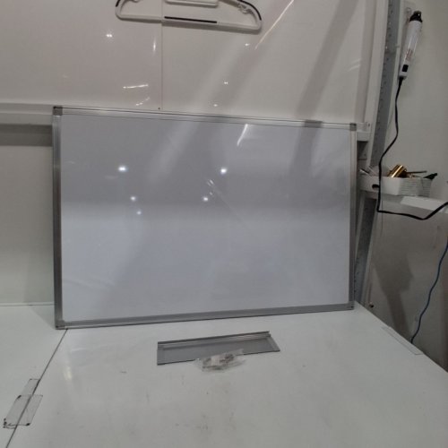 U BRANDS DRY ERASE BOARD HIGLY DURABLE NEVER STAINS AND ERASES EASILY 23'' X 35 '' WHITE WITH SILVER ALUMINUM FRAME image 2