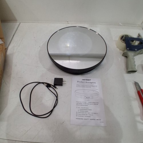 JAYEGT MOTORIZED ROTATING DISPLAY STAND- 12" - BLACK (MODEL: JY-32CM MIRROR-B) image 4
