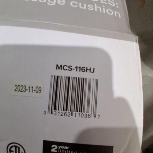 HOMEDICS SHIATSU MASSAGE CUSHION WITH HEAT - GRAY (MODEL: MCS-116HJ) image 2
