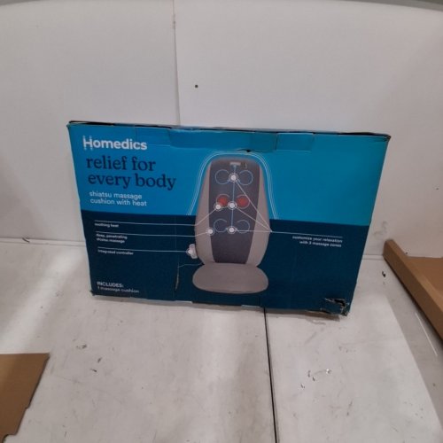 HOMEDICS SHIATSU MASSAGE CUSHION WITH HEAT - GRAY (MODEL: MCS-116HJ) image 5