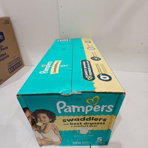 100PK PAMPERS SWADDLERS 100% LEAKPROOF DISPOSABLE BABY DIAPERS - SIZE 5 image 3