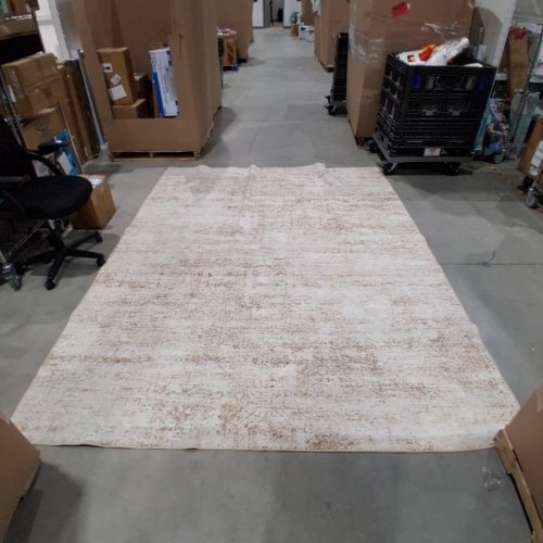 ELLIUNE LOW PILE STAIN RESISTANT WASHABLE NON-SLIP AREA RUG - 8FT X 10FT - BEIGE AND BROWN (MODEL:B0GHDY9HWJ) image 3