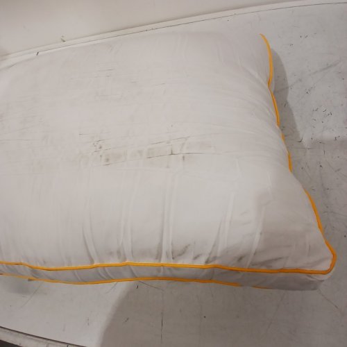 ARM & HAMMER SOFT JUST LIKE DOWN SLEEP PILLOW - 18" X 26" - WHITE/ORANGE image 4