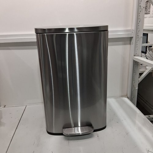 PAYLESSHERE PEDAL GARBAGE BIN WITH REMOVABLE INNER BUCKET - 50L - STAINLESS STEEL/BLACK - (MODEL:TC-ST13-SS) image 2