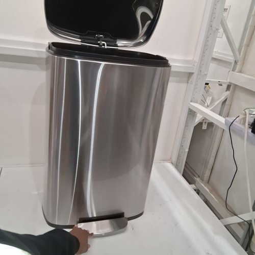 PAYLESSHERE PEDAL GARBAGE BIN WITH REMOVABLE INNER BUCKET - 50L - STAINLESS STEEL/BLACK - (MODEL:TC-ST13-SS) image 5