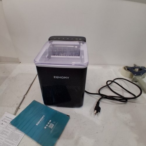 EUHOMY SELF-CLEANING BULLET COUNTERTOP PORTABLE ICE MAKER WITH ICE SCOOP - MAKES 27LB PER DAY - BLACK (MODEL: IMB1008CA-UL) image 3