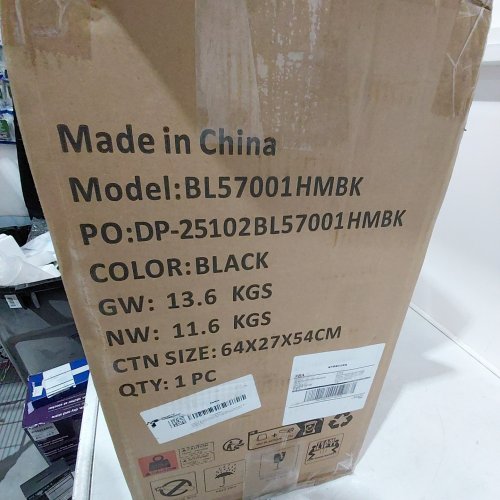 KERATEE ADJUSTABLE LUMBAR SUPPORT ERGONOMIC MESH OFFICE CHAIR WITH HEADREST - BLACK (MODEL: BL57001HMBK) image 2