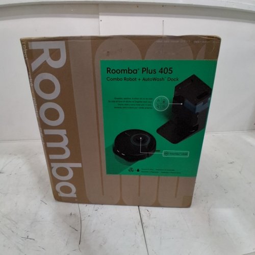 ROOMBA PLUS 405 COMBO ROBOT VACUUM & MOP WITH AUTOWASH DOCK, EXTENDING SPINNING MOP PADS, PAD WASHING & DRYING, SELF-EMPTYING/SELF-CLEANING & LIDAR NAVIGATION - WORKS WITH ALEXA, GOOGLE ASSIST, & SIRI - BLACK - (MODEL: G185020) image 2