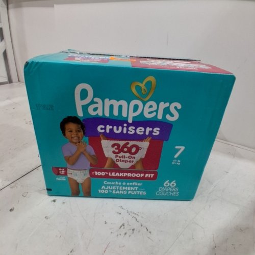 66PK PAMPERS CRUISERS 360° DIAPERS - SIZE 7 - MULTICOLOURED image 2