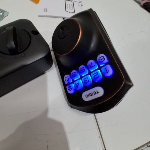 TEEHO KEYPAD DIGITAL DEADBOLT LOCK - OIL RUBBED BRONZE (MODEL: TE001) image 2