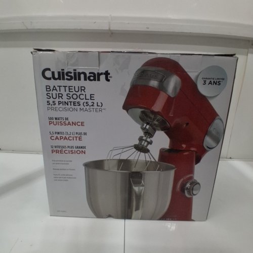 CUISINART PRECISION MASTER TILT-HEAD STAND MIXER - 5.5QT. BOWL - RED (MODEL#: SM-50C) image 8