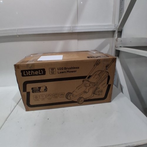 LITHELI CORDLESS BRUSHLESS LAWN MOWER WITH BATTERY - 20V - 13" - WHITE/BLACK (MODEL: U20LM00-0A120) image 4