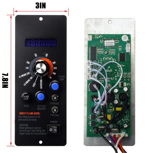 FLAME ENGINE REPLACEMENT DIGITAL CONTROL PANEL FOR SELECT CAMP CHEF PELLET GRILL - BLACK/STAINLESS STEEL image 3