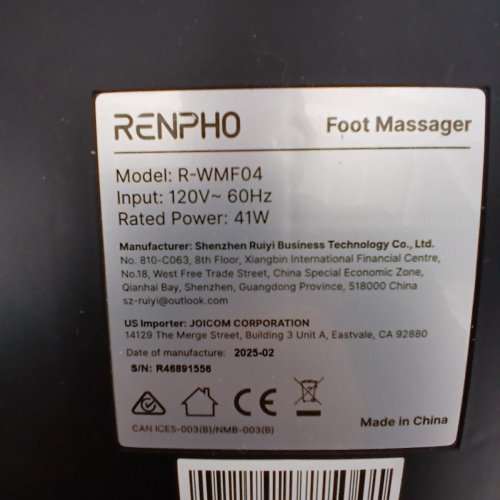 RENPHO SOLHEEL SLIM FOOT MASSAGER MAT WITH HEAT & KNEADING - 13" X 12" - BLACK (MODEL: R-WMF04) image 5