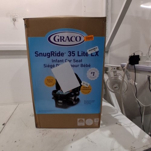 GRACO SNUGRIDE 35 LITE LX INFANT CAR SEAT - 4-35LBS CAPACITY - GOTHAM FASHION BLACK/GREY (MODEL: 2143034) image 7