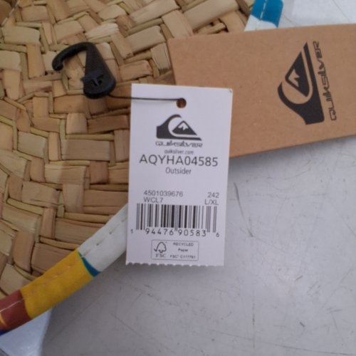 QUIKSILVER OUTSIDER WOVEN SUN HAT - L/XL - TAN / MULTICOLOUR (STYLE: AQYHA04585) image 4