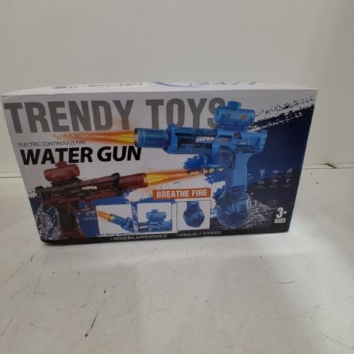 2PK KIDS KCCHZ RECHARGEABLE ELECTRIC WATER GUN WITH FLASHING MUZZLE & 26FT RANGE -BLACK / BLUE (MODEL: CY090-B1) image 2