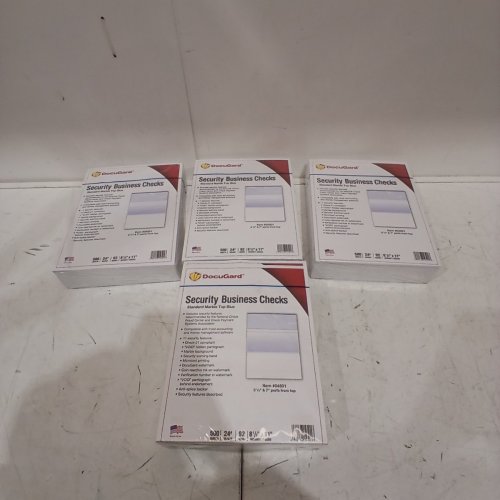 2000PK DOCUGARD SECURITY BUSINESS CHECKS - 3.5" X 7" PERFS FROM TOP - BLUE/RED (MODEL: 045320) image 2